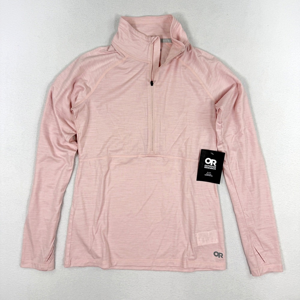 Outdoor Research Alpine Onset Merino 150 Half Zip Size S Womens Pink New